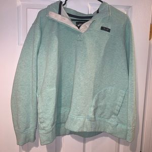 1/4 button down, Seafoam green Texas pullover.